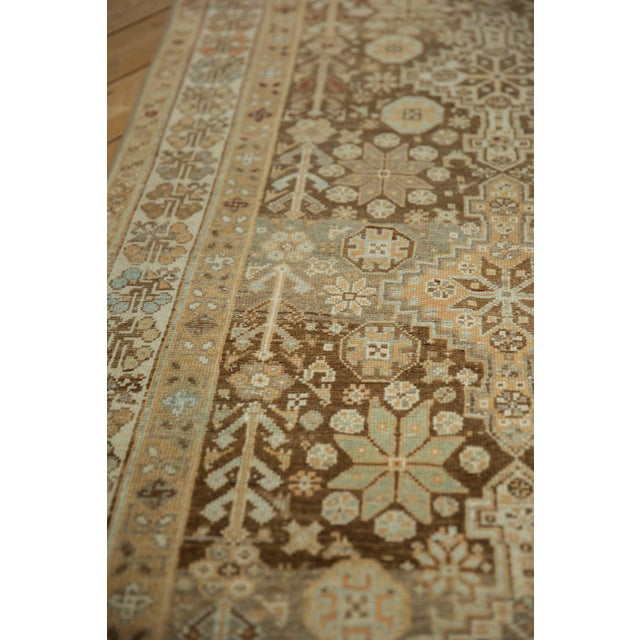 Coffee 1950s Vintage Persian Afshar Diamond Medallion Wool Runner For Sale - Image 8 of 12