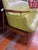 Mid 20th Century MCM Danish-Style Avocado Green Faux Leather Settee For Sale - Image 5 of 9
