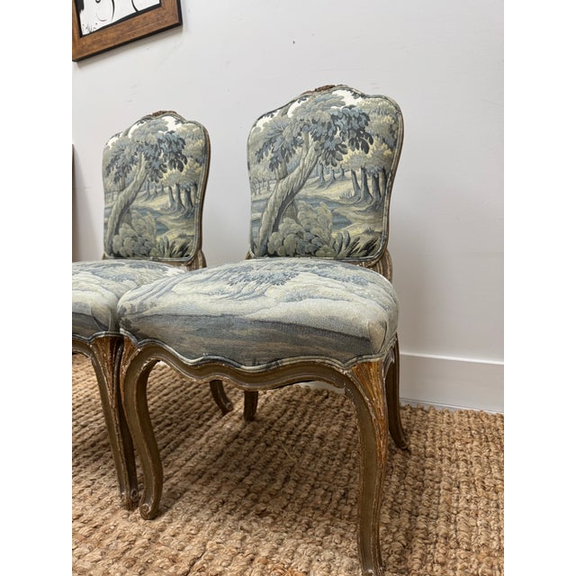 Antique French Louis XV Chairs Upholstered in House of Hackney -a Pair For Sale - Image 9 of 10