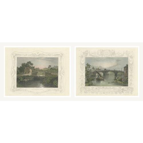 Hand-Colored Engravings of Windsor Views, England, 1840, Set of 2 For Sale - Image 10 of 10