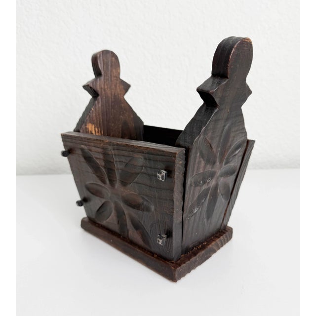 Wood 1970s Spanish Revival Wood Catchall Box For Sale - Image 7 of 11