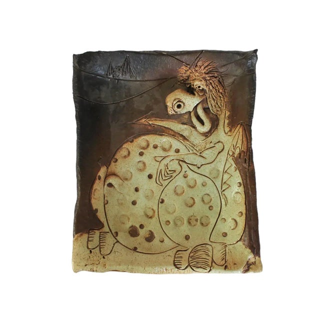 Vintage Studio Pottery Dragon & Bat Catchall For Sale - Image 11 of 11