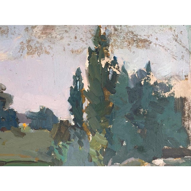 Realism Impressionism River Landscape Oil Painting, Ukrainian Art, 1970s 46-62 For Sale - Image 3 of 6