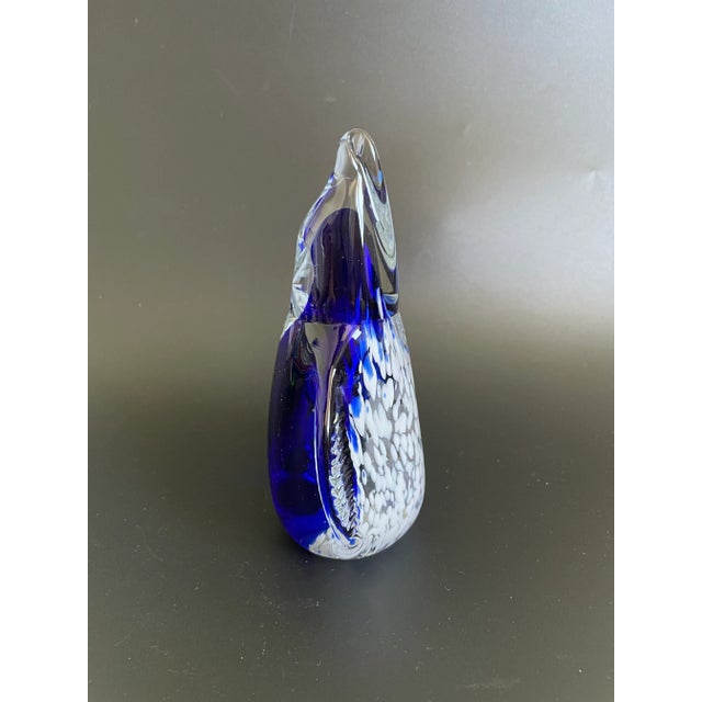1970s Vintage Murano Art Glass Spattered Penguin Sculpture - Paperweight For Sale - Image 5 of 10