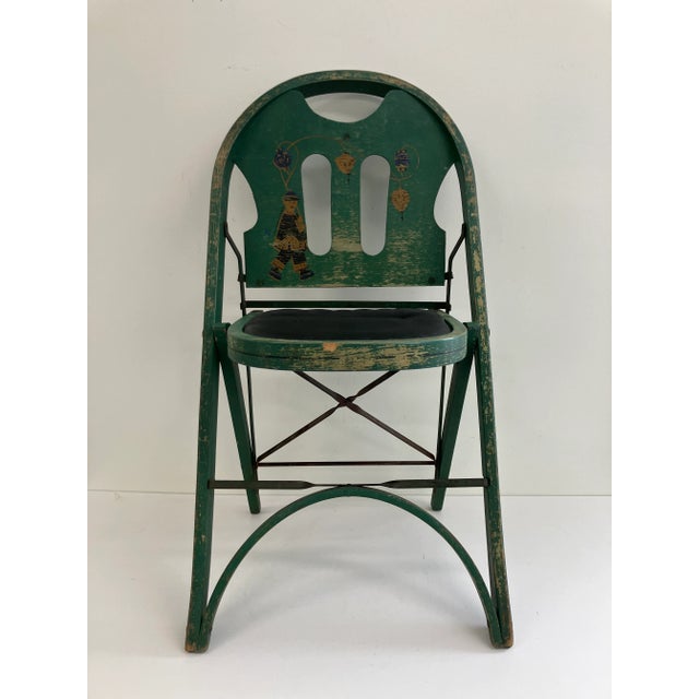 Vintage Painted Folding Chair – St. Louis Chair Co.--Child’s Toy or Decorative Accent (C. 1930s–1940s) For Sale In Orlando - Image 6 of 10