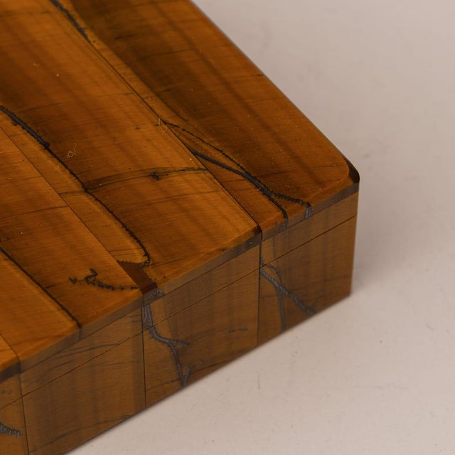 Brown Vintage Tigers Eye Stone Box, 1960 For Sale - Image 8 of 11