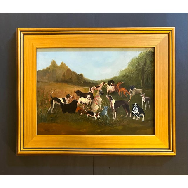 Contemporary Oil Painting of Regal Purebreds in a Field by Satori Gregorakis For Sale - Image 3 of 4
