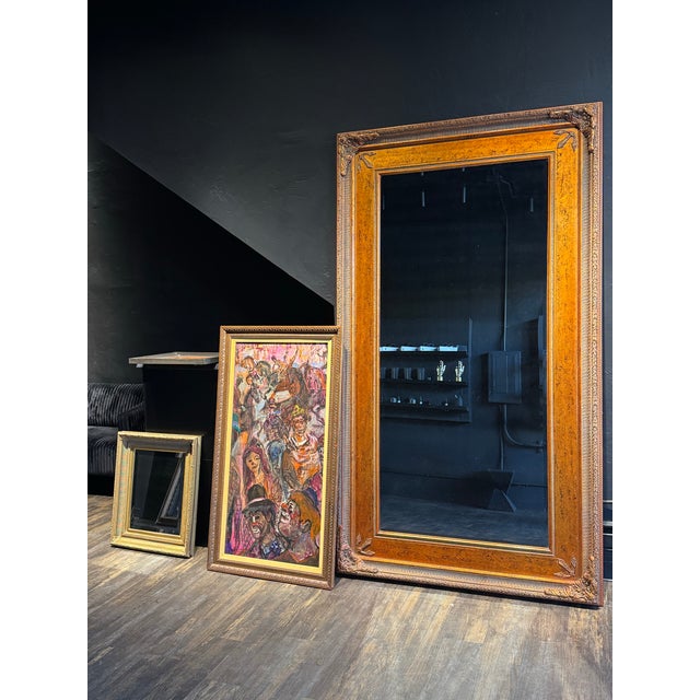 Glass 8 Ft Giant Massive Copper Antique Mirror For Sale - Image 7 of 12