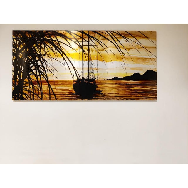 Etched Metal Wall Sculpture, 1970s For Sale - Image 6 of 9