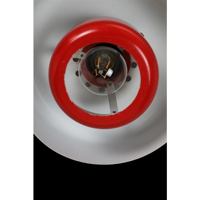 Metal Space Age Danish Go-Go Pendant Lamp attributed to Dan Heersø for Vitrika, 1970s For Sale - Image 7 of 16