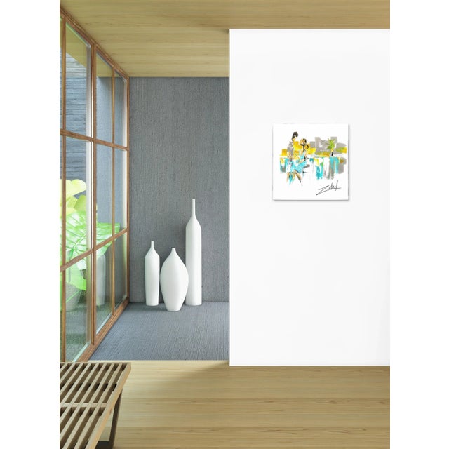 Textile "Sunny Bistro" Original Artwork by Zabel For Sale - Image 7 of 7