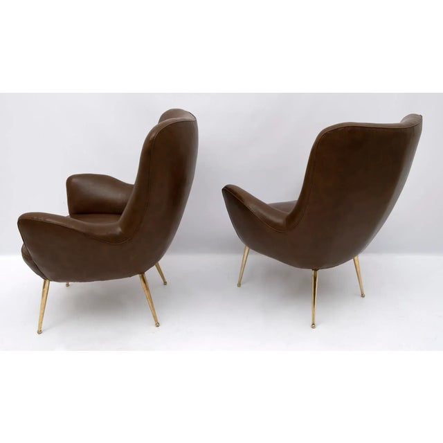 Set of Mid-Century Modern Italian Armchairs, 1950s For Sale - Image 10 of 11