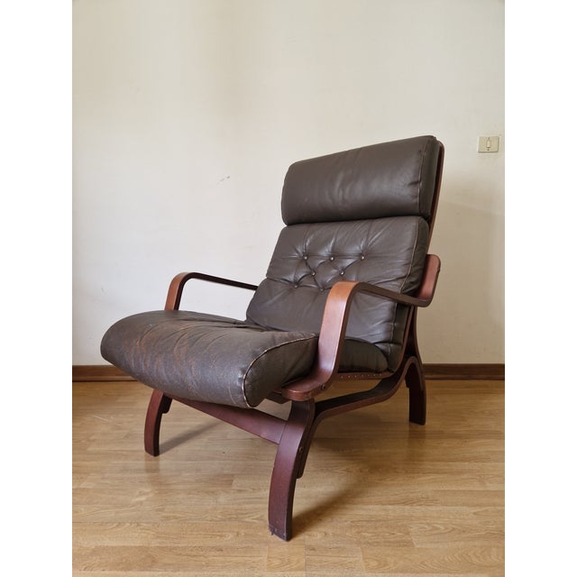 Vintage Scandinavian Lounge Chairs from Meblo, Yugoslavia, 1970s, Set of 2 For Sale - Image 9 of 18