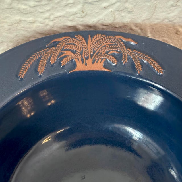 1980s Frankoma Earthenware Seafood Serving Plate and Bowl For Sale - Image 4 of 12