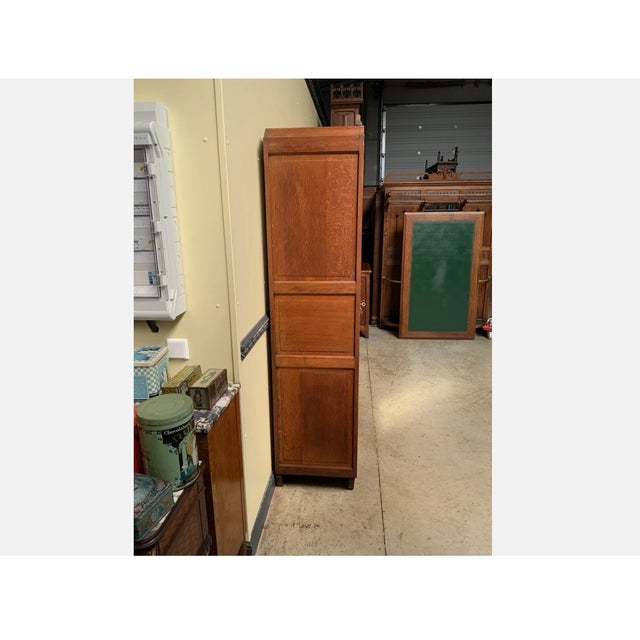 Wood Antique Art Deco Wardrobe, 1930 For Sale - Image 7 of 12
