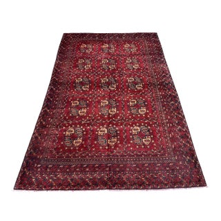 Red Mauri Bokhara Hand-Knotted Wool Rug - 8'8" X 5'6" For Sale