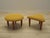 The set of two footstools was made in the 1990s in Denmark. The legs are made of solid beech wood. The wood has been...