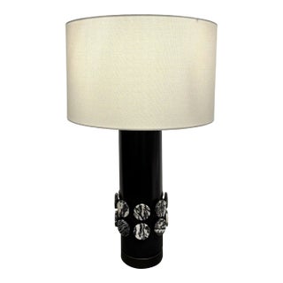 Modern Bronze Zebra Stone Table Lamp For Sale