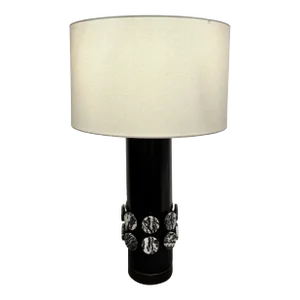 Modern Bronze Zebra Stone Table Lamp