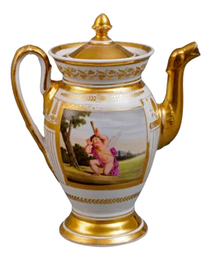 Paris Porcelain Coffee Pot, Circa 1810