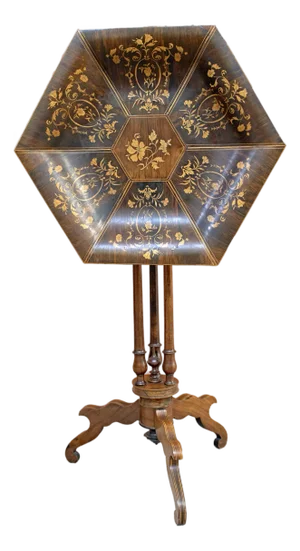 Antique Inlaid Gueridon, 1890s