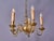 Vintage Brass Five-Arm Chandelier For Sale - Image 4 of 10
