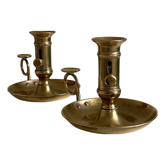 Brass Candlesticks, Set of 2 For Sale