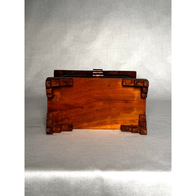 Vintage Mid Century Japanese Minimalism Thuya Burl Wood Box Styled After George Nakashima For Sale - Image 11 of 11