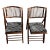 1990s Vintage Tortoiseshell Finish Bamboo Folding Chairs With Custom Cushions - a Pair For Sale