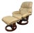Mid 20th Century Leather Reclining Lounge Chair & Ottoman For Sale
