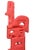 Vintage Red Totem Fiberglass and Plaster of Paris Abstract Floor Indoor Sculpture Life SIze For Sale In Miami - Image 6 of 9