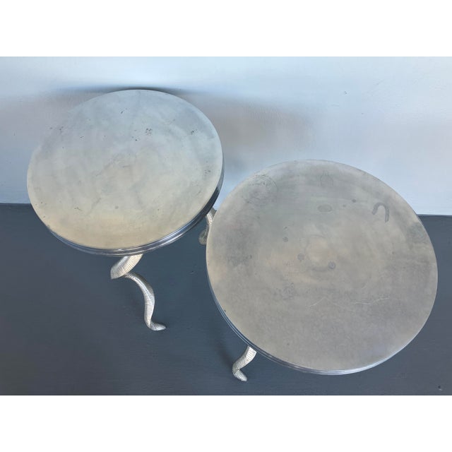1970s Pair of Arthur Court Gueridon Side Tables, Circa 1970s For Sale - Image 5 of 16