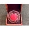 Bochic "Orient" Vintage Diamond & Orange Opal Ring Set In 18K Gold & Silver For Sale - Image 16 of 18