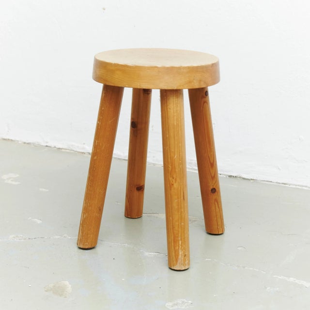 French Stool by Charlotte Perriand for Les Arcs, 1960s For Sale - Image 10 of 13