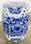 Vintage Blue and White Ceramic Lotus Motif Garden Stool For Sale - Image 4 of 8