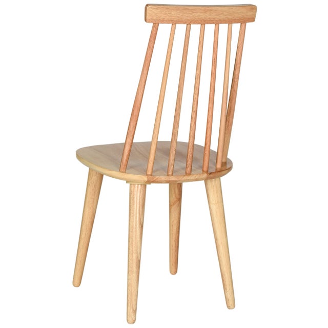 Modern 17''H Grey Spindle Side Chair - a Pair For Sale - Image 3 of 6