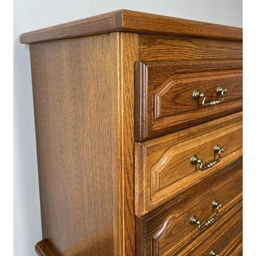 Vintage French Chest of 4 Drawers with Brass Handles For Sale - Image 9 of 16