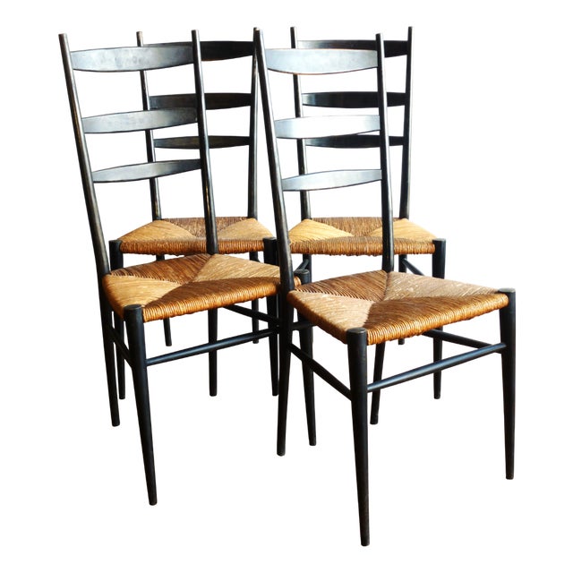 Vintage Italian Chiavari Chairs, 1960s, Set of 4 For Sale