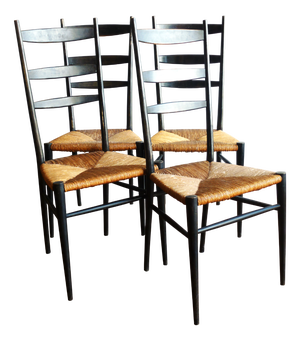 Vintage Italian Chiavari Chairs, 1960s, Set of 4