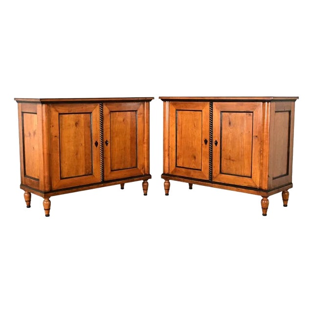 Italian Pair of Fruitwood Buffets - Circa 1910 For Sale