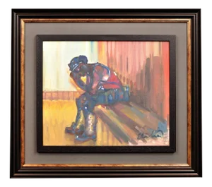 Elin Sian Blake, Until Tomorrow (Tan Yfory), South Wales Valleys Miner, 21st Century, Oil on Canvas