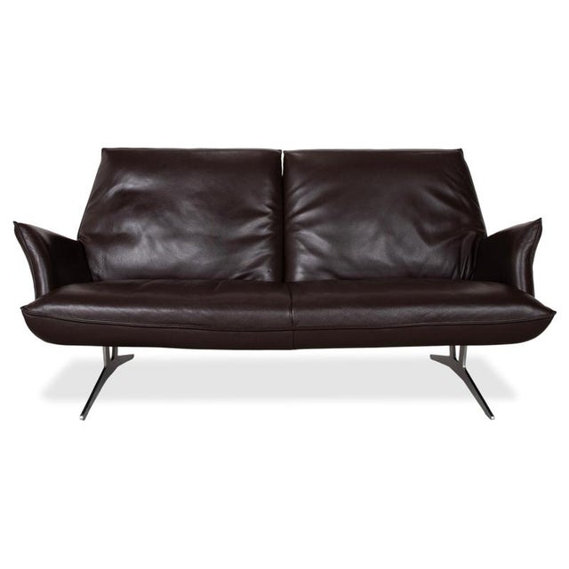Brown Leather Fenja Two-Seater Sofa with Manual Function from Koinor For Sale - Image 16 of 16
