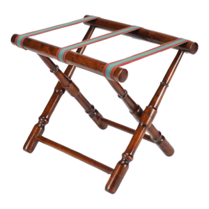 Burled Hardwood Butler's Tray Stand, C. 1900