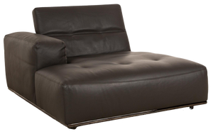 Whos Perfect Leather Lounger in Dark Brown