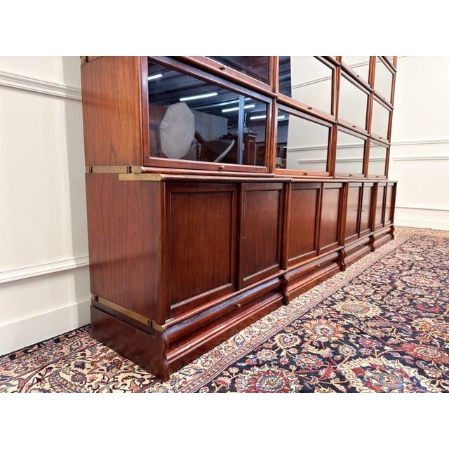 Brown English Bookcase from Globe Wernicke, Set of 4 For Sale - Image 8 of 18