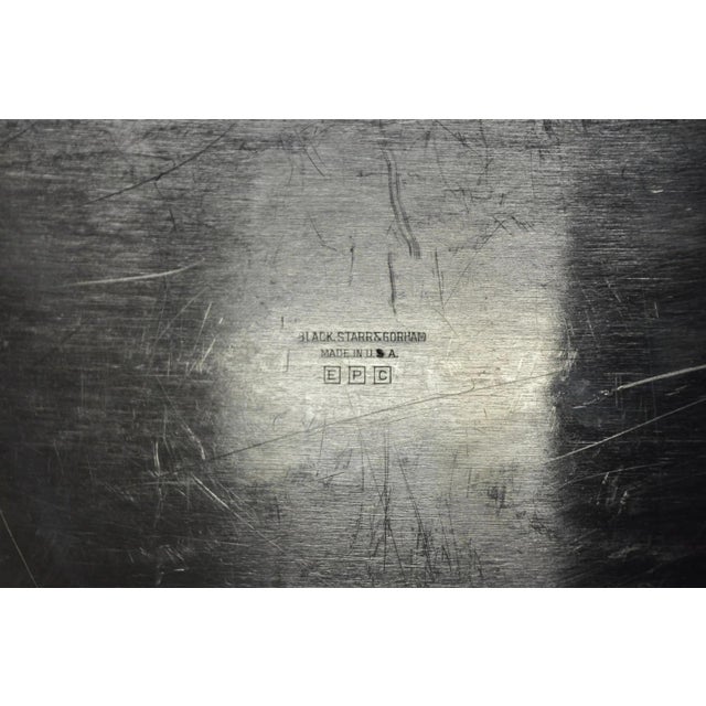 Vintage Black Starr & Gorham Silver Plated Narrow Serving Platter Bar Tray For Sale - Image 16 of 17