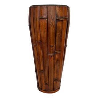 Vintage Bamboo Umbrella Stand For Sale