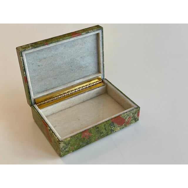 Rhodonite Box with Brass Hinge, Italy, 1950s For Sale - Image 6 of 8
