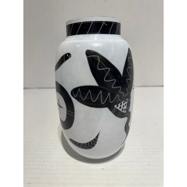 Iconic Scandinavian Art Glass by Ulrica Hydman-Vallien and inspired by her trips to the Southwest and Mexico. This vase is...
