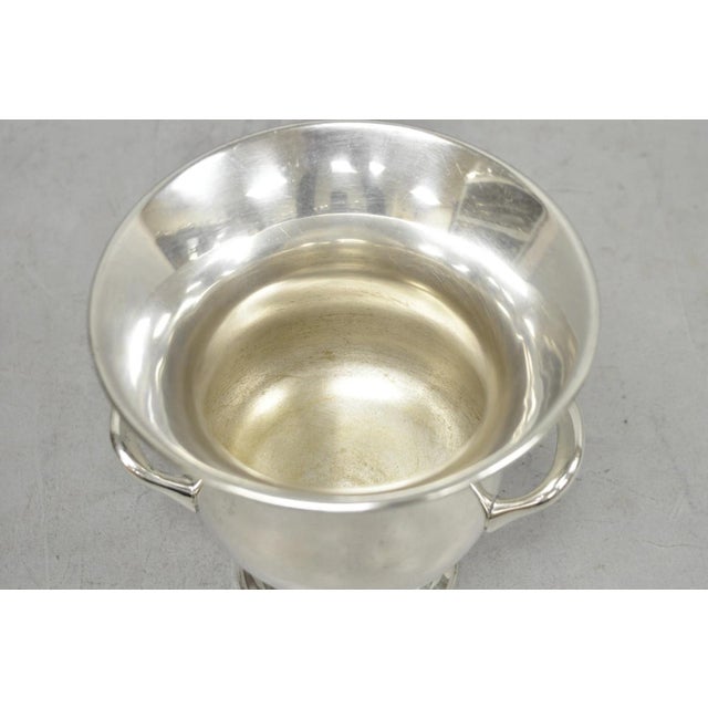 Vintage Leonard Small Silver Plated Trophy Cup Urn Champagne Chiller Ice Bucket For Sale - Image 10 of 15